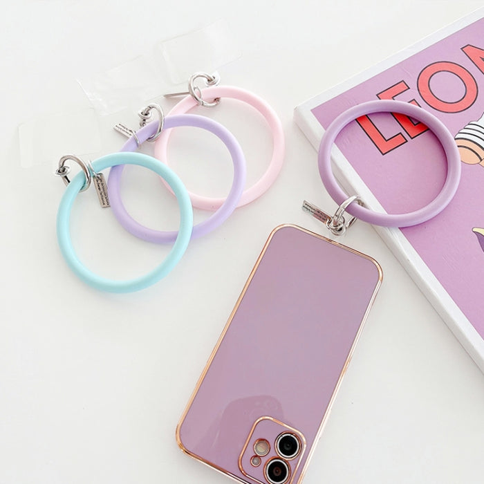 3 PCS Funda de teléfono Pulsera de silicona Llavero Anti-caída Cordón de teléfono con parche