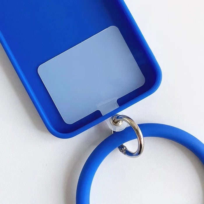 3 PCS Funda de teléfono Pulsera de silicona Llavero Anti-caída Cordón de teléfono con parche