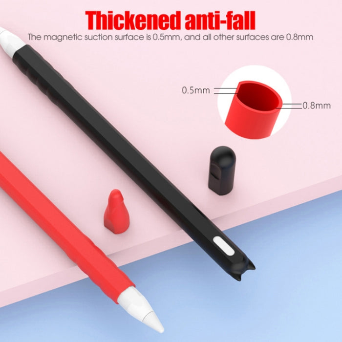 2 PCS Cartoon Touch Silicone Pen Case para Apple Pencil 2
