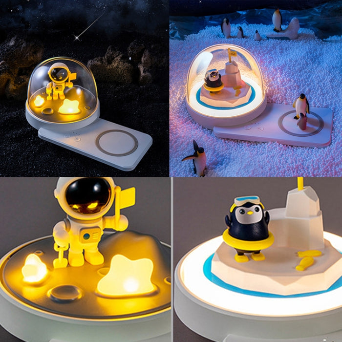 Lámpara de mesa decorativa inalámbrica de carga rápida Smart Bluetooth Music Light, estilo: