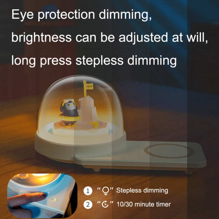 Lámpara de mesa decorativa inalámbrica de carga rápida Smart Bluetooth Music Light, estilo: