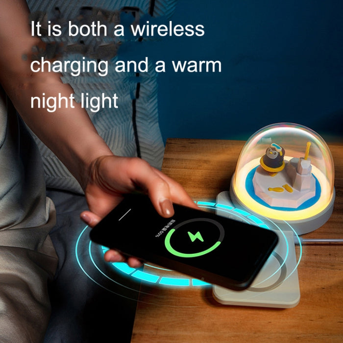Lámpara de mesa decorativa inalámbrica de carga rápida Smart Bluetooth Music Light, estilo:
