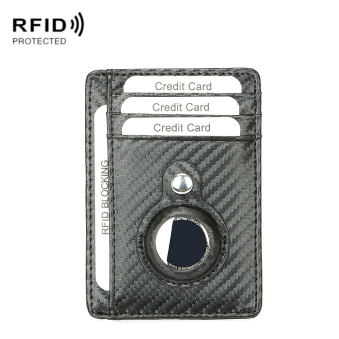 TQ-319 Anti-Theft Anti-Lost Tracker Portatarjetas de cuero para AirTag, Estilo: