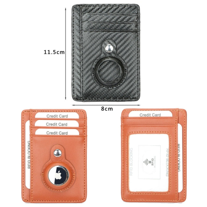 TQ-319 Anti-Theft Anti-Lost Tracker Portatarjetas de cuero para AirTag, Estilo: