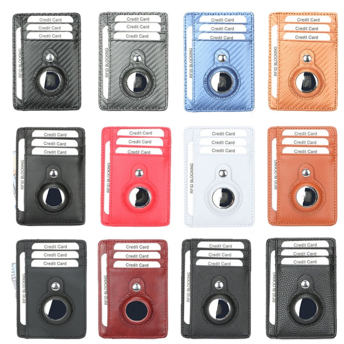TQ-319 Anti-Theft Anti-Lost Tracker Portatarjetas de cuero para AirTag, Estilo: