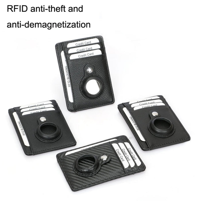 TQ-319 Anti-Theft Anti-Lost Tracker Portatarjetas de cuero para AirTag, Estilo: