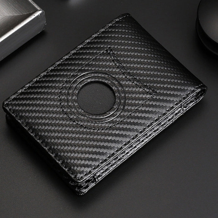 Monedero de cuero para hombre con tarjetero RFID Tracker para AirTag