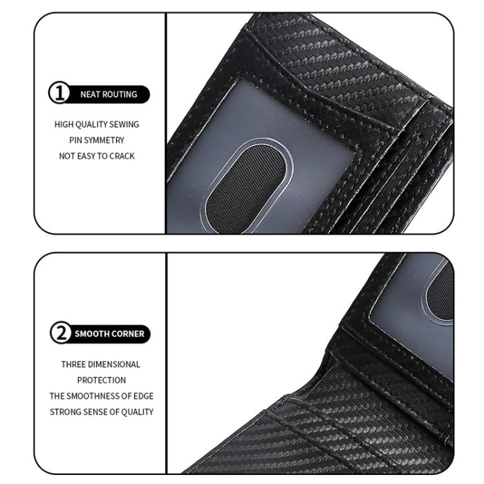 Monedero de cuero para hombre con tarjetero RFID Tracker para AirTag
