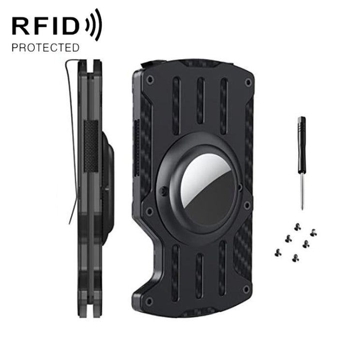 Hombres Ultra Slim Tracker Tarjetero RFID Metal Tarjetero para AirTag