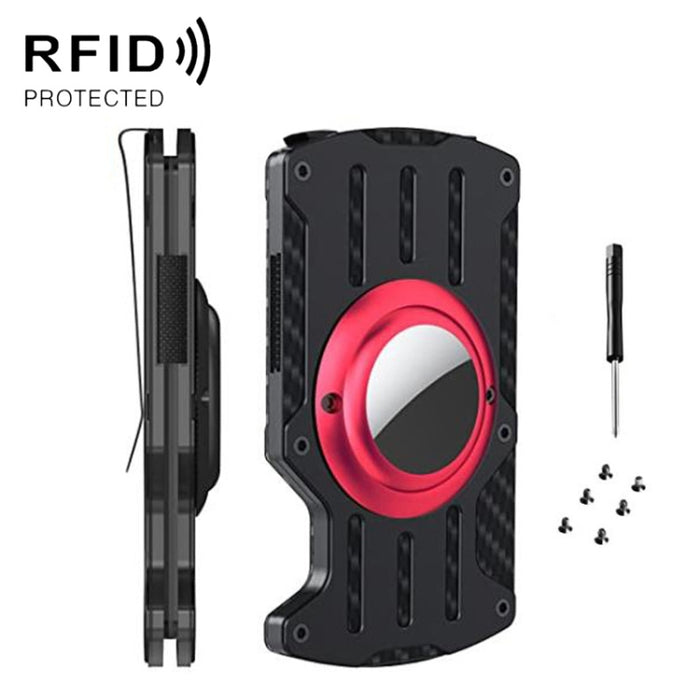 Hombres Ultra Slim Tracker Tarjetero RFID Metal Tarjetero para AirTag