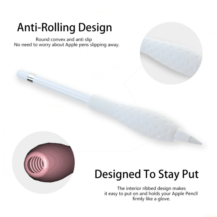 2 PCS 1/2 Gen Tablet Stylus Pencil Funda de silicona para Apple Pencil