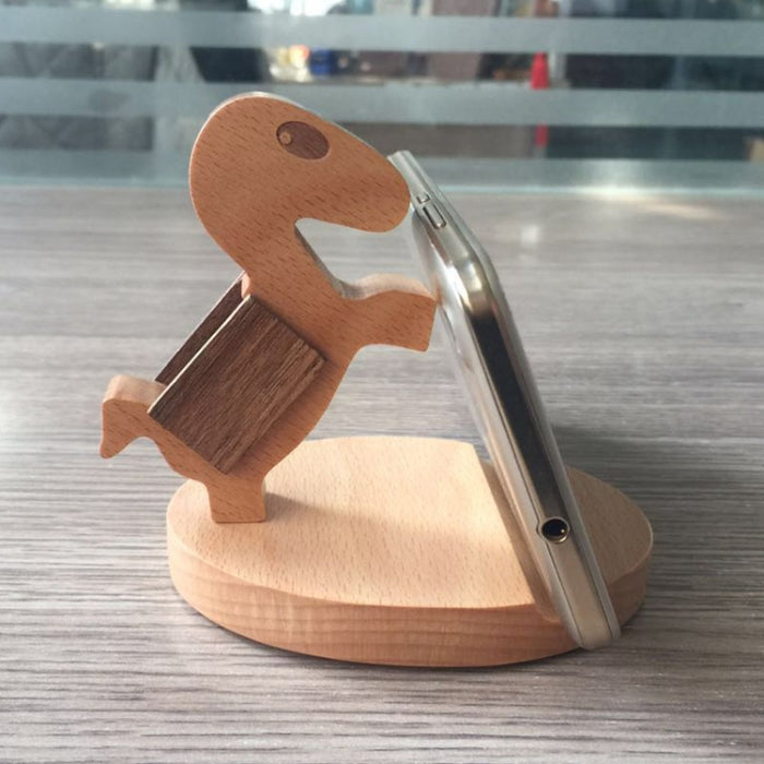 Soporte para teléfono móvil de madera Soporte para teléfono móvil perezoso de haya, estilo:
