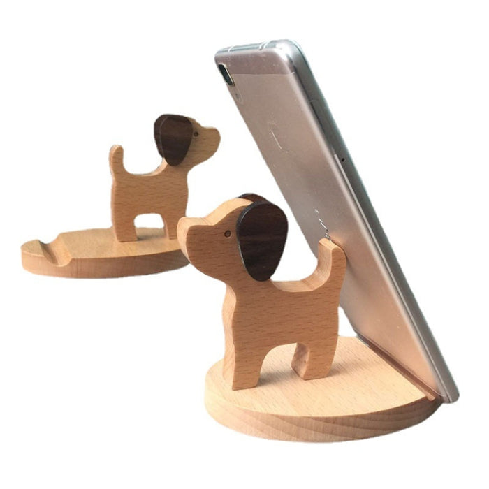 Soporte para teléfono móvil de madera Soporte para teléfono móvil perezoso de haya, estilo: