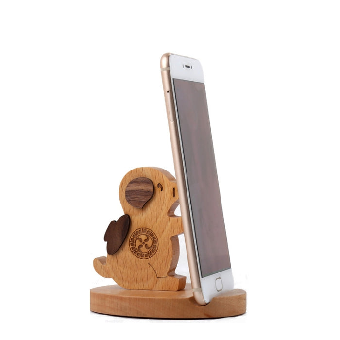 Soporte para teléfono móvil de madera Soporte para teléfono móvil perezoso de haya, estilo: