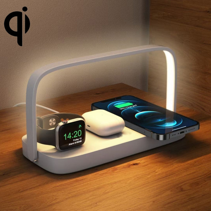 Cargador inalámbrico para teléfono móvil UD10 con luz nocturna pequeña, para iPhone 12/13, iWatch y AirPods