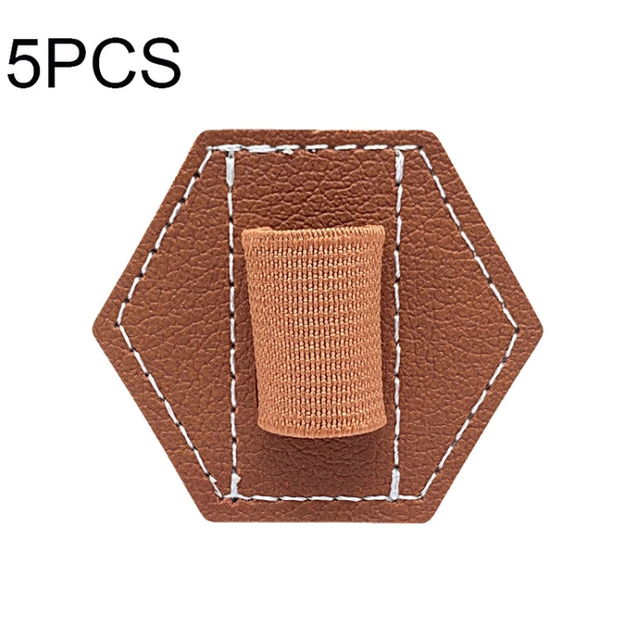 5 PCS Bolígrafo capacitivo Bolsa autoadhesiva Bolígrafo PU Clip para bolígrafo, Estilo:
