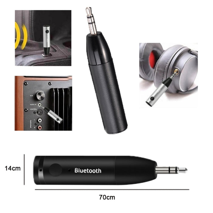 011 Receptor de audio auxiliar Bluetooth 5.0 Adaptador de audio estéreo para automóvil de 3,5 mm