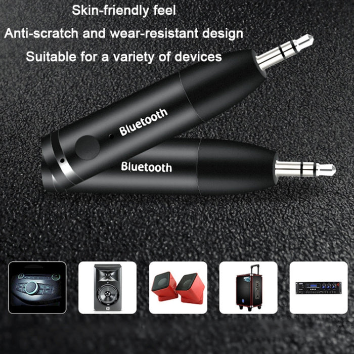 011 Receptor de audio auxiliar Bluetooth 5.0 Adaptador de audio estéreo para automóvil de 3,5 mm