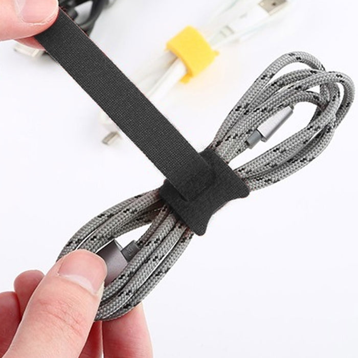 50 piezas en forma de T organizador de cable de datos autoadhesivo paquetes coloridos