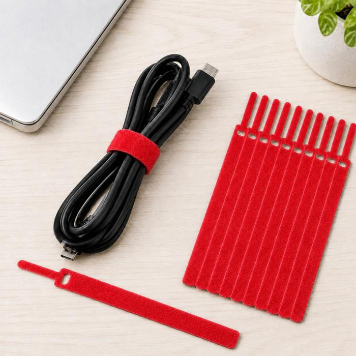 50 Uds. Organizador de cables de datos autoadhesivo con forma de aguja, paquetes coloridos
