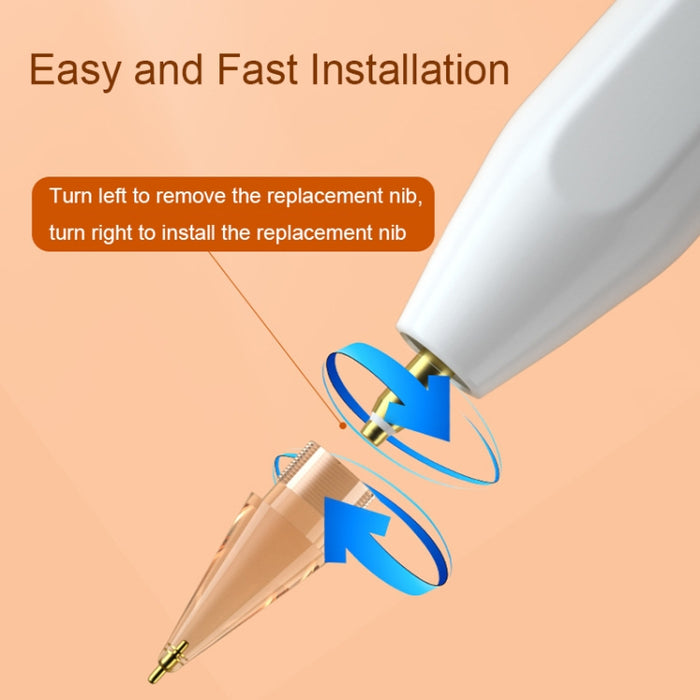 Para Apple Pencil 1/2 2pcs Stylus Punta de aguja de repuesto transparente, Especificaciones: