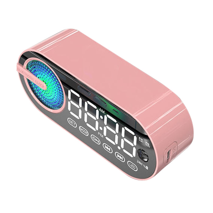 RBT-G30 Espejo Colorido Efecto de luz Subwoofer Bluetooth Despertador Audio, Especificaciones: