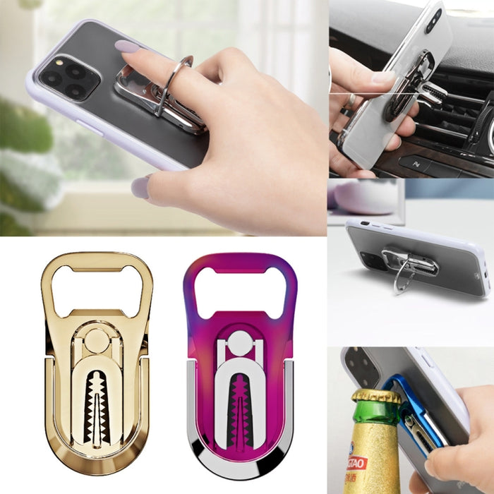 Soporte multifunción para teléfono con ventilación de aire para coche, anillo para dedo, soporte para teléfono, abrebotellas