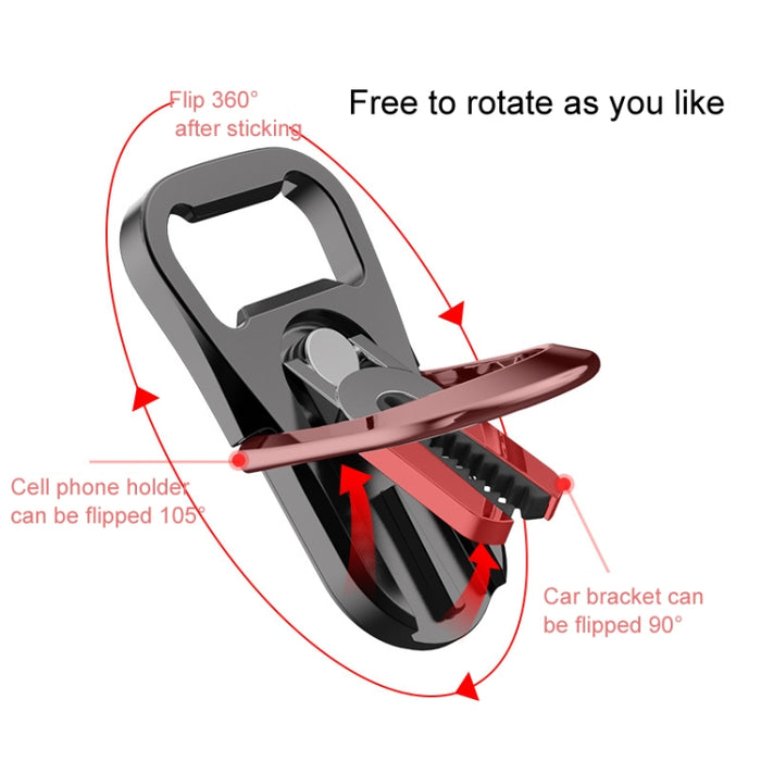 Soporte multifunción para teléfono con ventilación de aire para coche, anillo para dedo, soporte para teléfono, abrebotellas