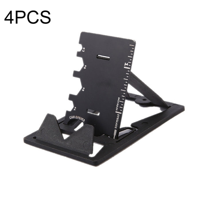 4 PCS Multifunción Plegable Teléfono Móvil Soporte Mini EDC Herramienta Tarjeta Abrebotellas