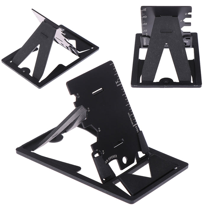 4 PCS Multifunción Plegable Teléfono Móvil Soporte Mini EDC Herramienta Tarjeta Abrebotellas