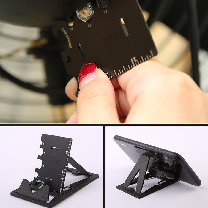4 PCS Multifunción Plegable Teléfono Móvil Soporte Mini EDC Herramienta Tarjeta Abrebotellas