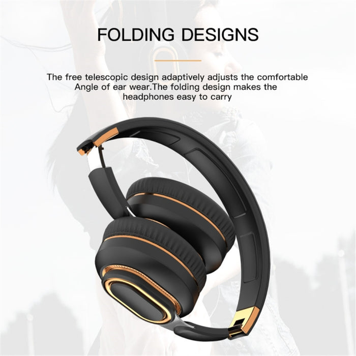 Auriculares Bluetooth inalámbricos plegables H7 con tarjeta TF de soporte de micrófono, AUX
