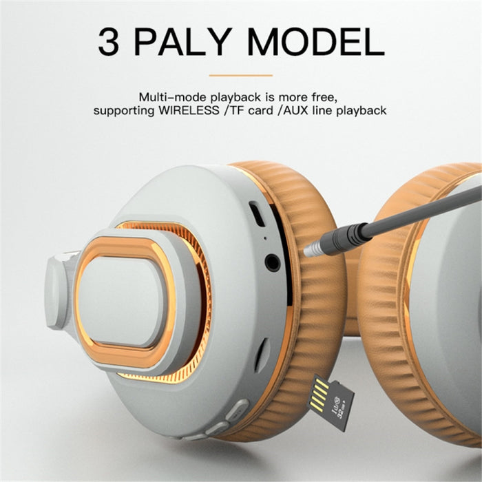 Auriculares Bluetooth inalámbricos plegables H7 con tarjeta TF de soporte de micrófono, AUX