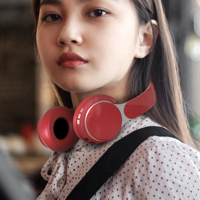 Auriculares inalámbricos plegables FG-07S con micrófono compatible con tarjeta AUX/TF