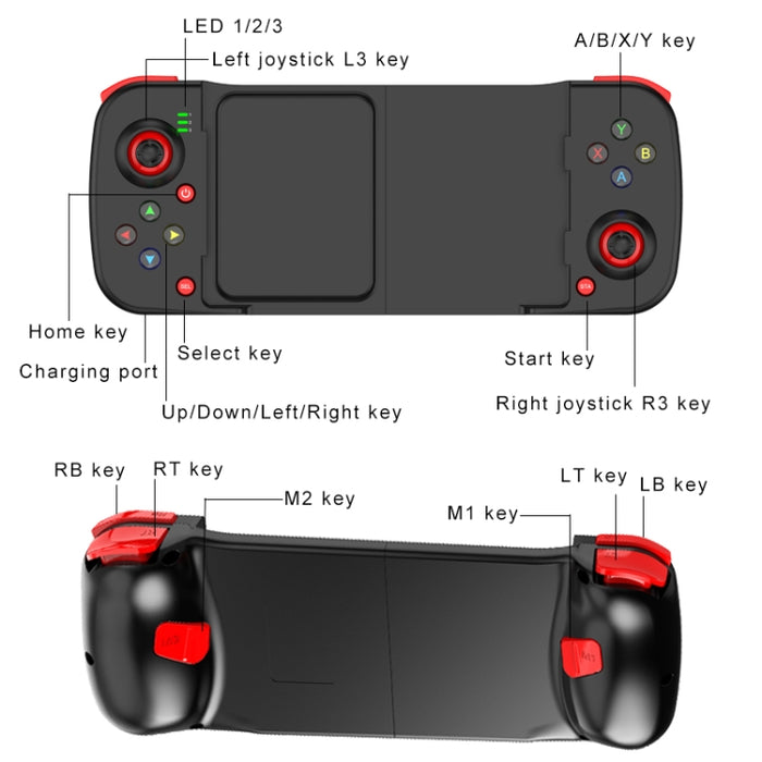 Controlador de juego telescópico D3 BT 5.0 para teléfono móvil IOS Android