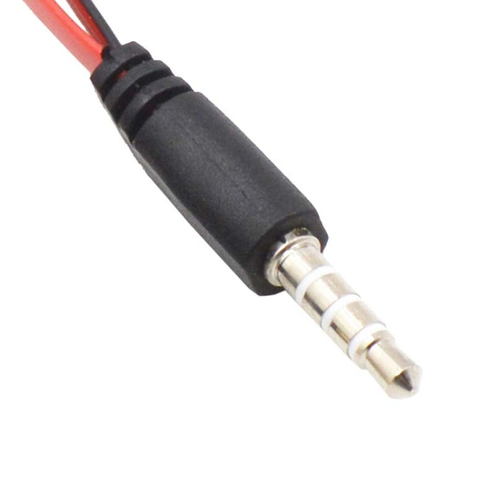 10 PCS Y-1001 20cm 3.5mm Car Audio Computer Auriculares Micrófono 2 en 1 Cable adaptador