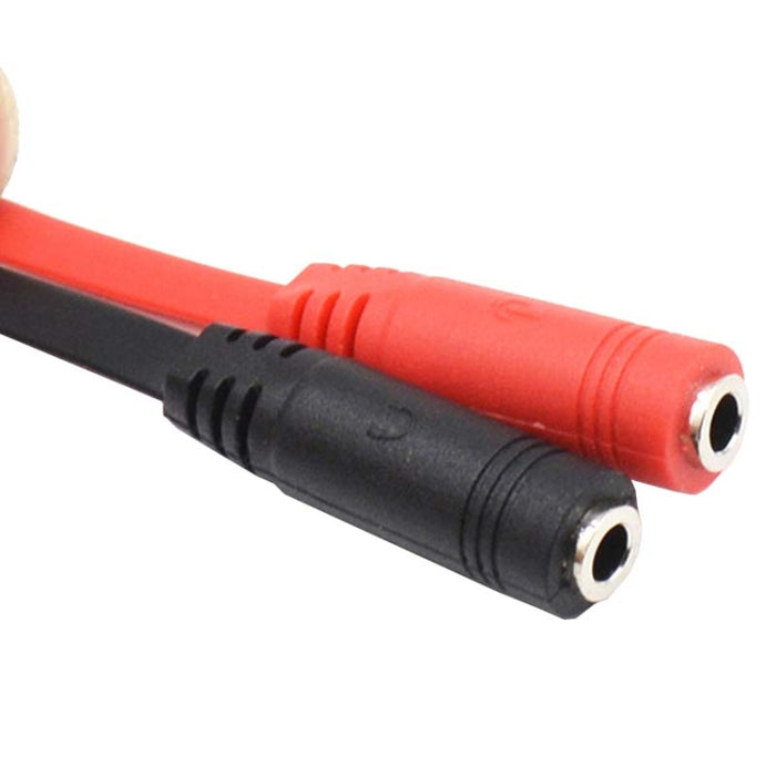 10 PCS Y-1001 20cm 3.5mm Car Audio Computer Auriculares Micrófono 2 en 1 Cable adaptador