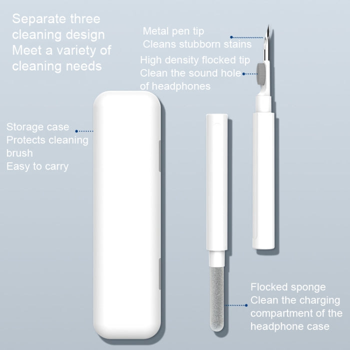 Pluma de limpieza de auriculares Bluetooth adecuada para dispositivo de limpieza de computadora de teléfono de auriculares