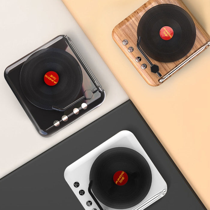 Mini altavoz Bluetooth con forma de reproductor de discos de vinilo retro H3
