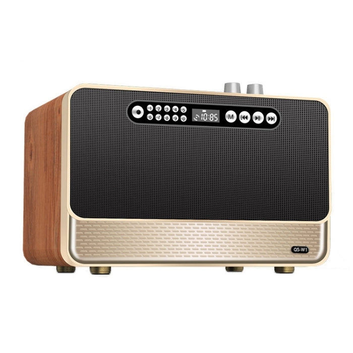 Altavoz Bluetooth inalámbrico de escritorio con efecto de sonido HIFI de madera W1