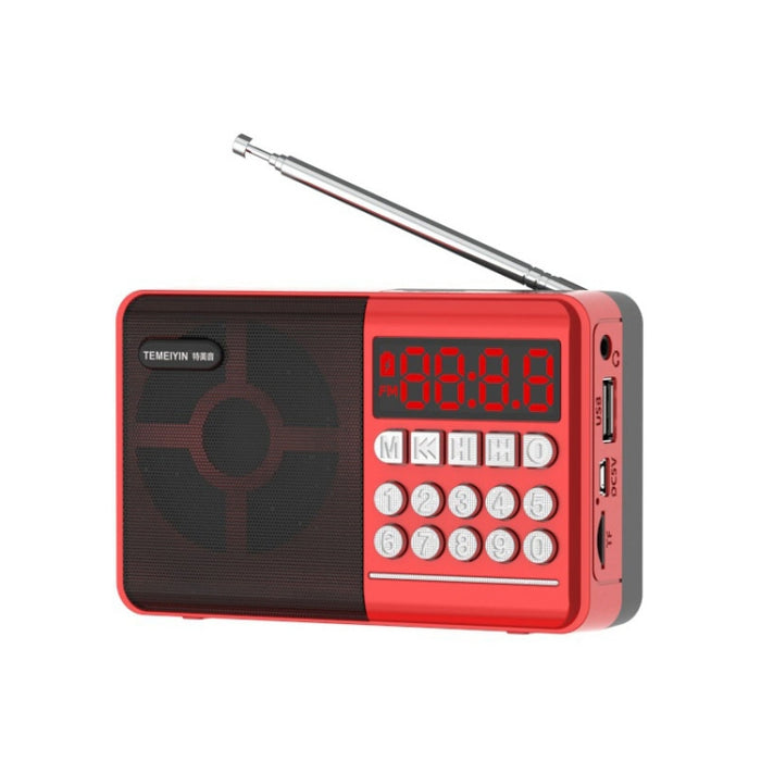 TEMEIYIN LED Tarjeta de pantalla digital Bluetooth Radio Altavoz Ejercicio matutino Reproductor portátil