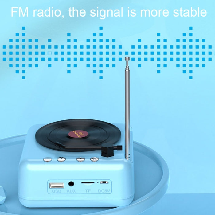 Manovo H3 Macaron Reproductor de discos de vinilo Altavoz Bluetooth Radio estéreo retro