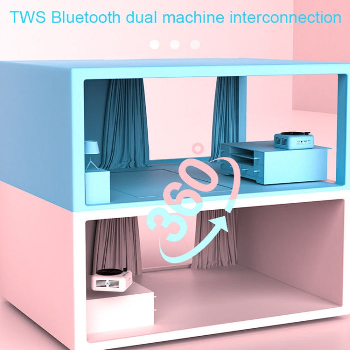 Manovo H3 Macaron Reproductor de discos de vinilo Altavoz Bluetooth Radio estéreo retro