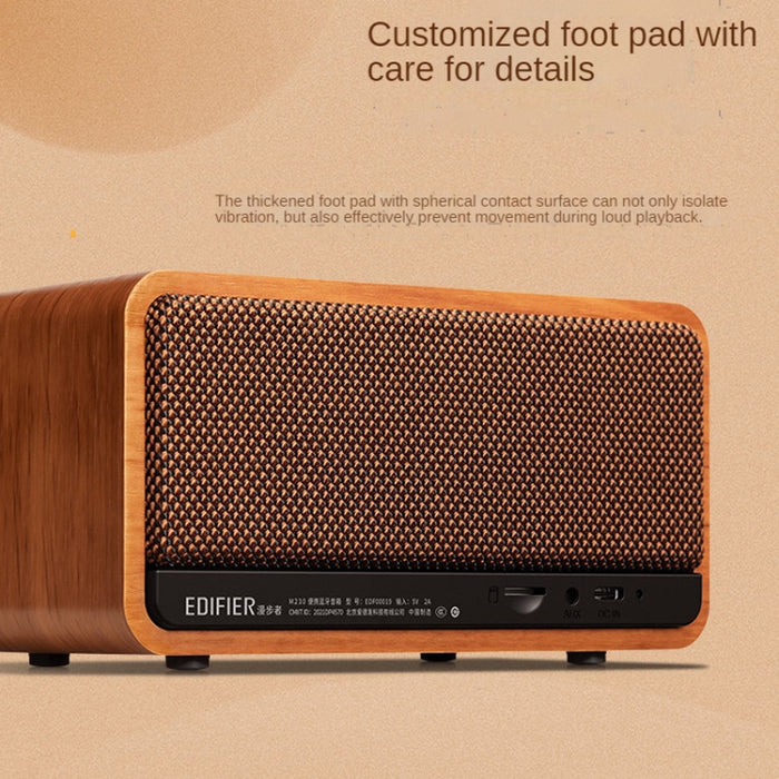 Edifier M230 Retro Classic Escritorio Portátil Inalámbrico Bluetooth 5.0 Altavoz de madera