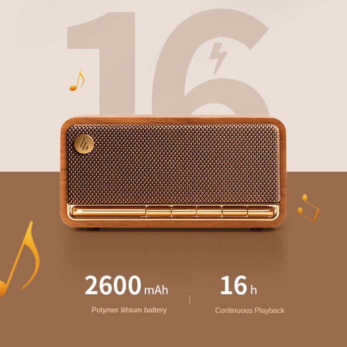 Edifier M230 Retro Classic Escritorio Portátil Inalámbrico Bluetooth 5.0 Altavoz de madera