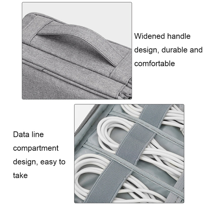 Bolsa de almacenamiento digital con cable de datos para auriculares multifuncional Baona, especificaciones: