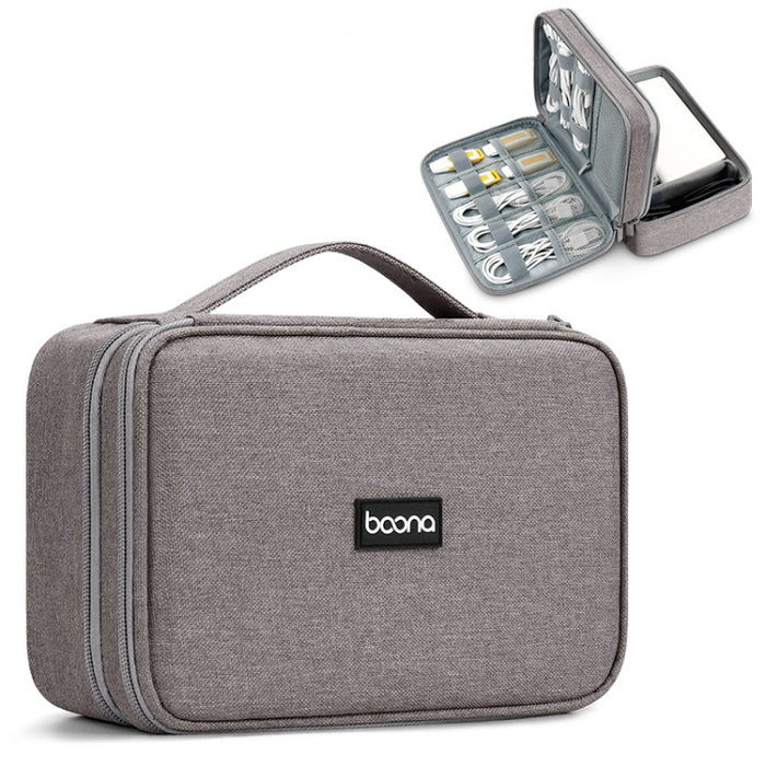 Bolsa de almacenamiento digital con cable de datos para auriculares multifuncional Baona, especificaciones: