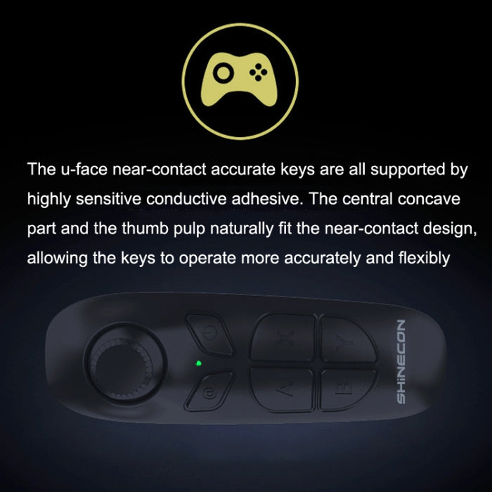 VR SHINECON SC-B03 VR Juego Inalámbrico Bluetooth Control remoto Mango Selfie Stick Control remoto Reproducción de video