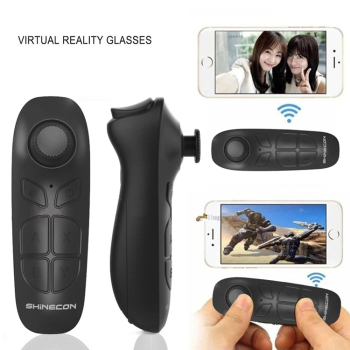 VR SHINECON SC-B03 VR Juego Inalámbrico Bluetooth Control remoto Mango Selfie Stick Control remoto Reproducción de video