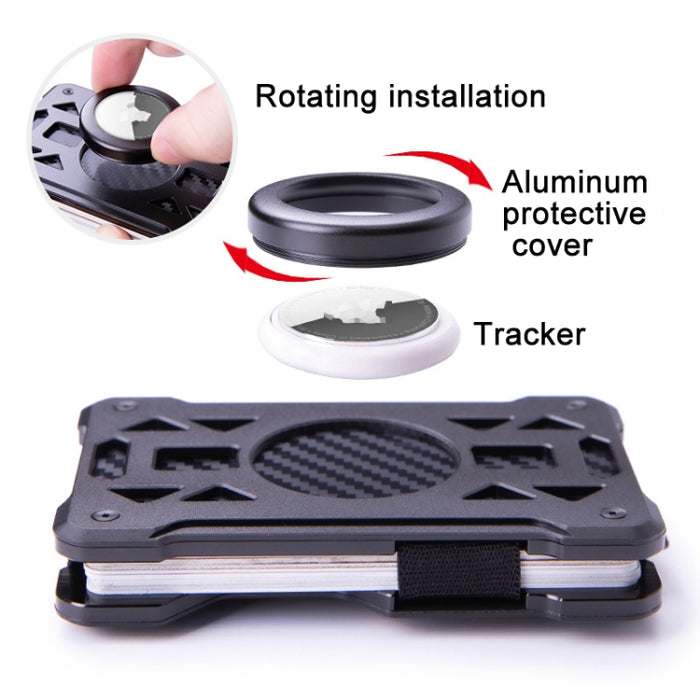 Para el portatarjetas AirTag Tracker Cartera RFID antirrobo de metal